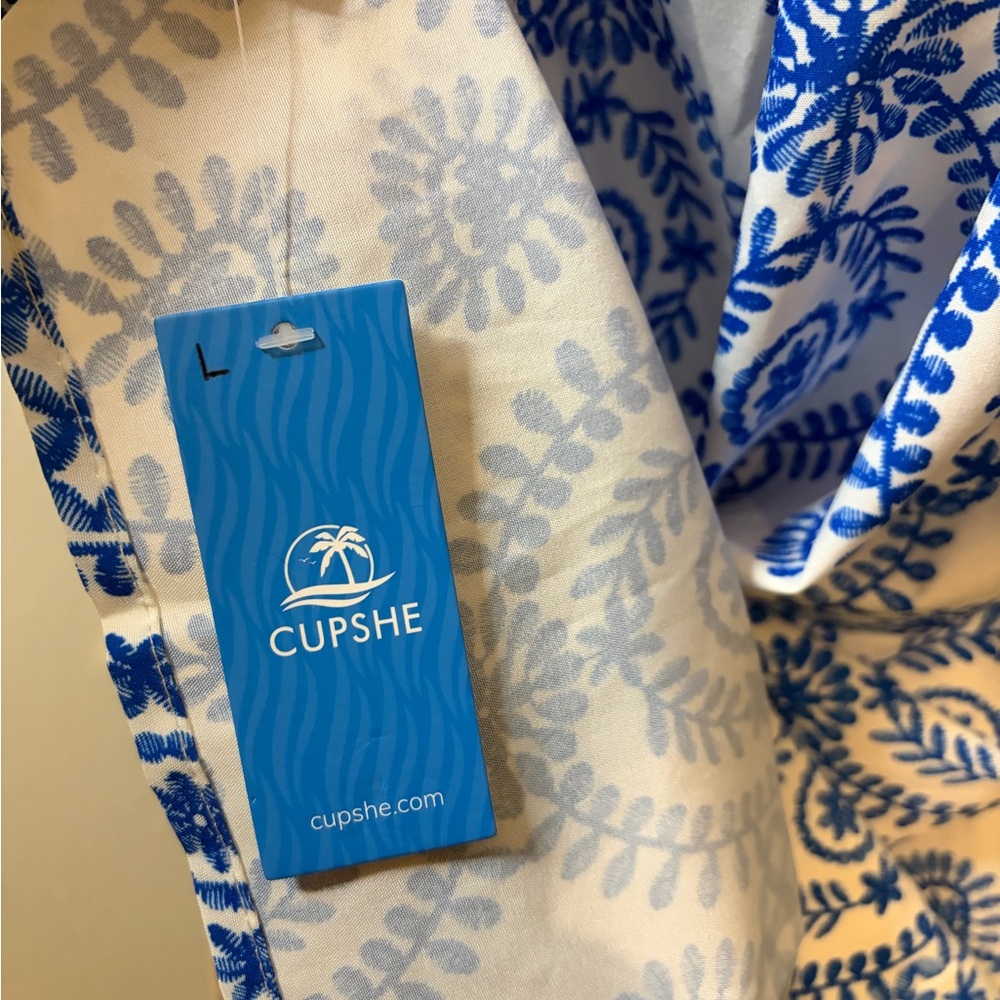 Cupshe Elegant Blue and White Maxi Dress - Picture 4 of 6